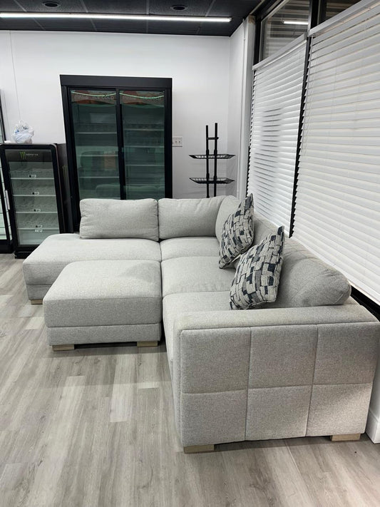 Drayden Fabric Sectional with Ottoman