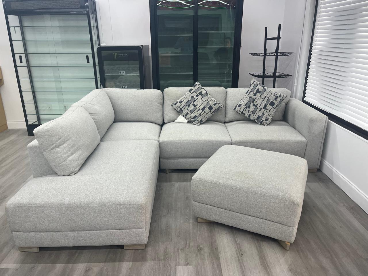 Drayden Fabric Sectional with Ottoman