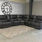 Wylder Leather Power Reclining Sectional with Power Headrests